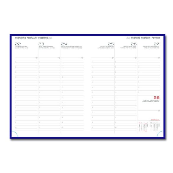 Agenda 2026 datata saptamanal Tucson 21 x 27 cm - [Rosu]