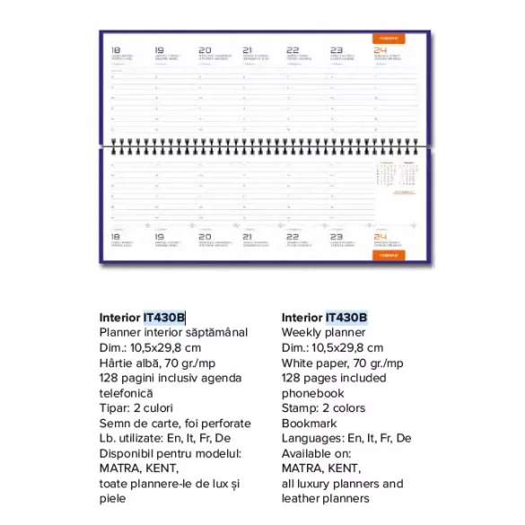 Planner-2024-saptamanal-Matra-11-x-30-cm-Rosu