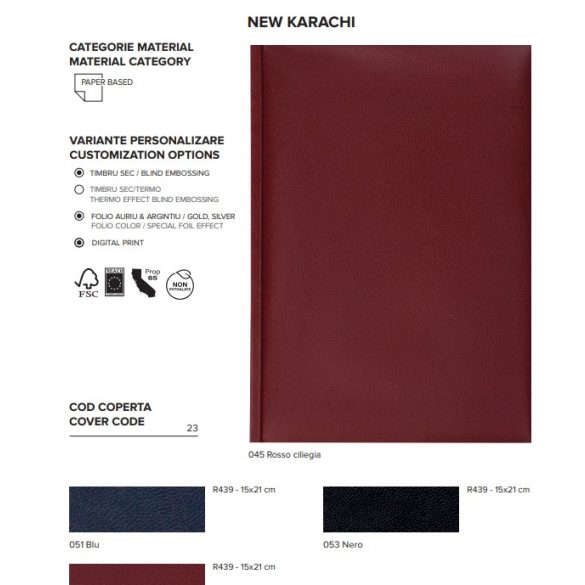 01439NKNEDR20-Agenda-nedatata-NEW-KARACHI-15-x-21-cm-Rosu