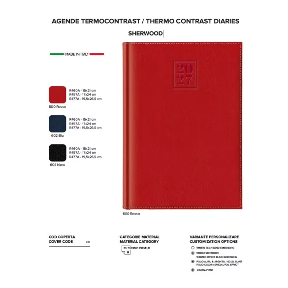 01457SHERAR22-Agenda-datata-zilnic-Sherwood-17-x-24-cm-Rosu-Amaranto