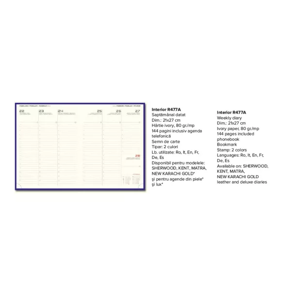 01477SHERBL16-Agenda-datata-saptamanal-Sherwood-21-x-27-cm-Albastru