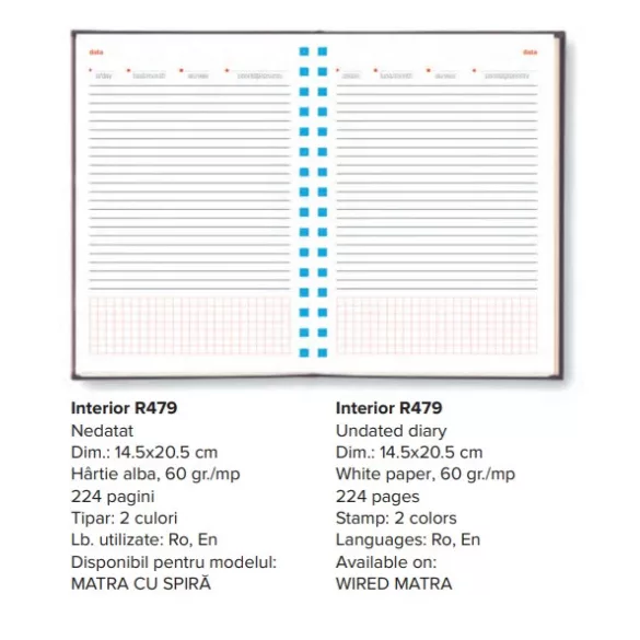 01479MATCOP20-Agenda-nedatata-Matra-cu-spira-14-x-21-cm-Indigo