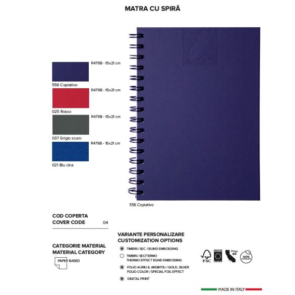 01479MATCOP20-Agenda-nedatata-Matra-cu-spira-14-x-21-cm-Indigo