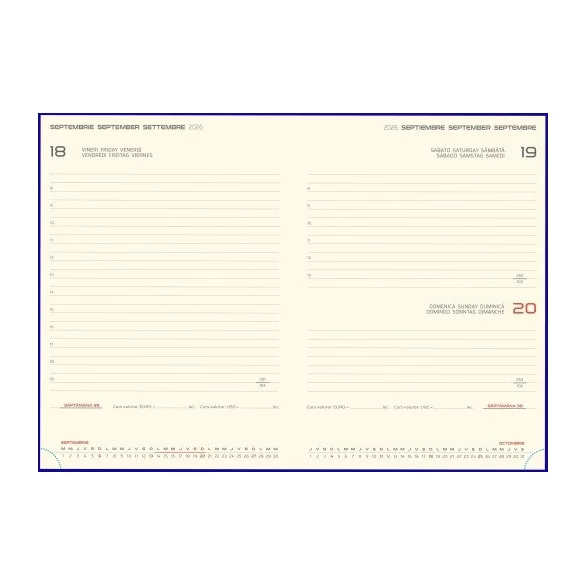 Agenda 2027 datata zilnic Tucson 17 x 24 cm - [Rosu]