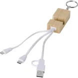 1015141-011 - Cablu de date cu breloc din bambus si suport pentru telefon - Sutton