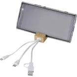 1015141-011 - Cablu de date cu breloc din bambus si suport pentru telefon - Sutton