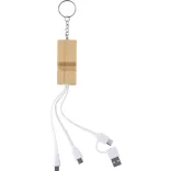 1015141-011 - Cablu de date cu breloc din bambus si suport pentru telefon - Sutton
