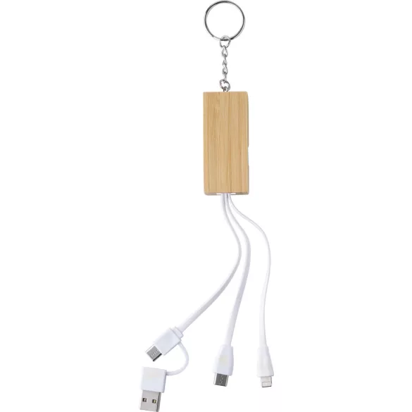 1015141-011 - Cablu de date cu breloc din bambus si suport pentru telefon - Sutton