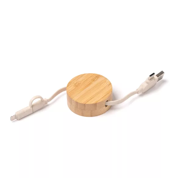 CR1049-Cablu-de-incarcare-extensibil-din-fibra-de-grau-cu-carcasa-din-bambus-GARYK-NATURAL