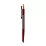 BL1078-Pix-unic-cu-buton-din-bambus-si-corp-din-aluminiu-reciclat-cu-finisaj-mat-elegant-TANSA-ROSU-INCHIS