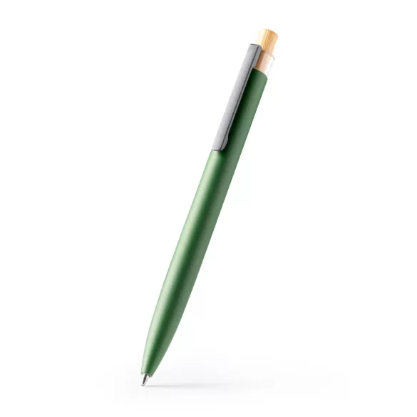 BL1078-Pix-unic-cu-buton-din-bambus-si-corp-din-aluminiu-reciclat-cu-finisaj-mat-elegant-TANSA-VERDE-INCHIS