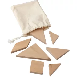 1097557-011 - Puzzle tangram din lemn natural - Ulrike