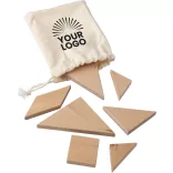 1097557-011 - Puzzle tangram din lemn natural - Ulrike