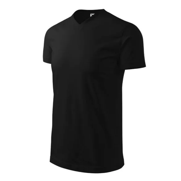 1110113-Tricou-unisex-Heavy-V-neck-Negru-MALFINI