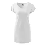 1230012-Tricou/rochie-pentru-dama-Love-Alb-MALFINI