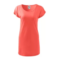 123A112 - Tricou/rochie pentru dama - Love [Coral] - MALFINI