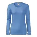 1391512-Tricou-pentru-dama-Slim-Albastru-deschis-MALFINI