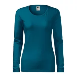 1399312-Tricou-pentru-dama-Slim-Albastru-petrol-MALFINI