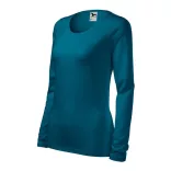 1399312-Tricou-pentru-dama-Slim-Albastru-petrol-MALFINI