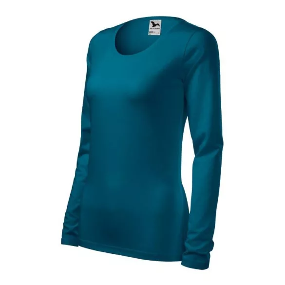 1399312-Tricou-pentru-dama-Slim-Albastru-petrol-MALFINI
