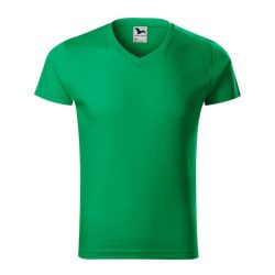 1461613-Tricou-pentru-barbati-Slim-Fit-V-neck-Verde-mediu-MALFINI