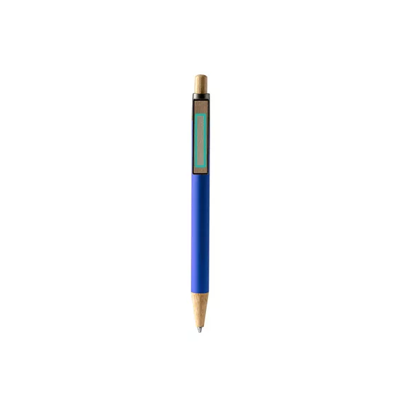 BL1506-Pix-din-metal-cauciucat-cu-buton-din-bambus-clip-lat-si-plat-din-bambus-ideal-pentru-personalizare-COPLA-ALBASTRU-ROYAL