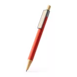 BL1506-Pix-din-metal-cauciucat-cu-buton-din-bambus-clip-lat-si-plat-din-bambus-ideal-pentru-personalizare-COPLA-ROSU