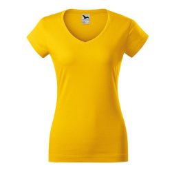 1620412-Tricou-pentru-dama-Fit-V-neck-Galben-MALFINI