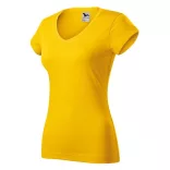 1620412-Tricou-pentru-dama-Fit-V-neck-Galben-MALFINI