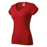 1620712-Tricou-pentru-dama-Fit-V-neck-Rosu-MALFINI