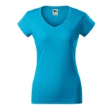 1624412-Tricou-pentru-dama-Fit-V-neck-Turcoaz-MALFINI