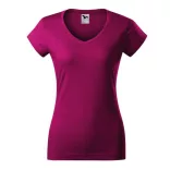 1624912-Tricou-pentru-dama-Fit-V-neck-Rosu-fucsie-MALFINI