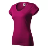 1624912-Tricou-pentru-dama-Fit-V-neck-Rosu-fucsie-MALFINI