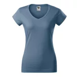 1626012-Tricou-pentru-dama-Fit-V-neck-Denim-MALFINI