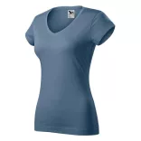 1626012-Tricou-pentru-dama-Fit-V-neck-Denim-MALFINI