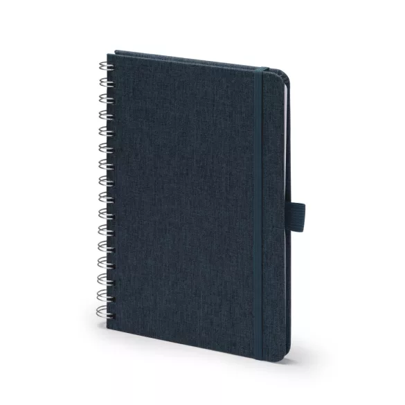 NB1626-Caiet-A5-cu-coperta-rigida-realizata-din-tesatura-reciclata-din-poliester-RPET-si-spirala-dubla-GARIN-DENIM-MELANJ