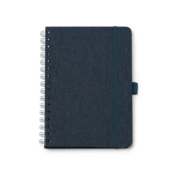 NB1626-Caiet-A5-cu-coperta-rigida-realizata-din-tesatura-reciclata-din-poliester-RPET-si-spirala-dubla-GARIN-DENIM-MELANJ
