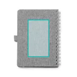 NB1626-Caiet-A5-cu-coperta-rigida-realizata-din-tesatura-reciclata-din-poliester-RPET-si-spirala-dubla-GARIN-GRI-MELANJ