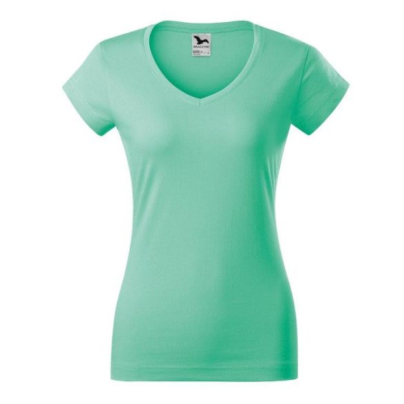 1629512-Tricou-pentru-dama-Fit-V-neck-Verde-menta-MALFINI