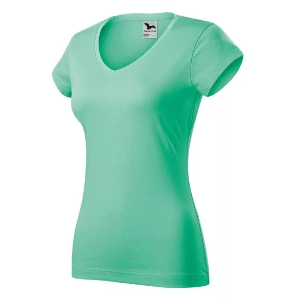 1629512-Tricou-pentru-dama-Fit-V-neck-Verde-menta-MALFINI