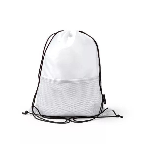 MO1681-Rucsac-cu-snur-din-RPET-210D-cu-buzunar-exterior-din-material-captusit-si-fermoar-MILAK-ALB