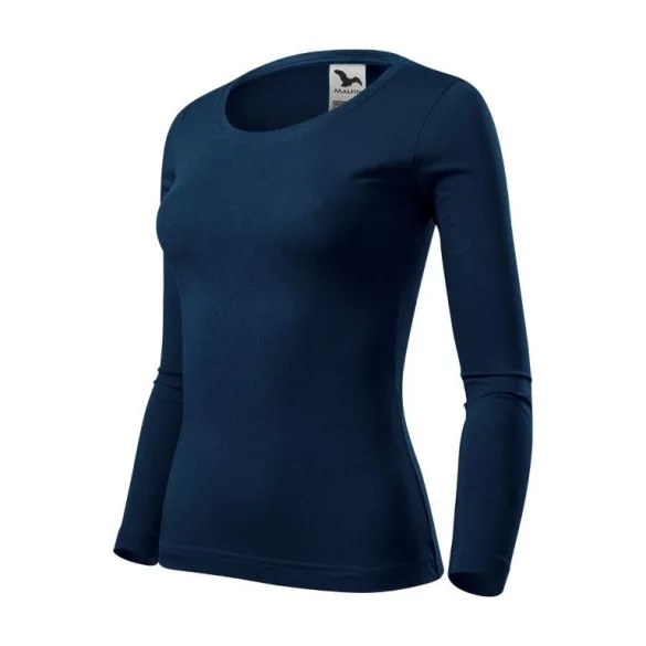 1690212-Tricou-pentru-dama-Fit-T-LS-Albastru-marin-MALFINI