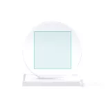 PR1704-Trofeu-din-sticla-cu-design-circular-si-baza-dreptunghiulara-VENKI-TRANSPARENT