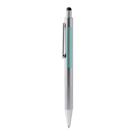 BL1770-Pix-din-aluminiu-cu-grip-striat-si-stylus-GARET-ARGINTIU