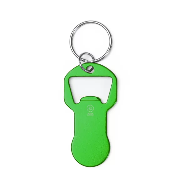 KO1799-Breloc-din-aluminiu-cu-desfacator-de-sticle-si-moneda-TAGAN-VERDE-TEI