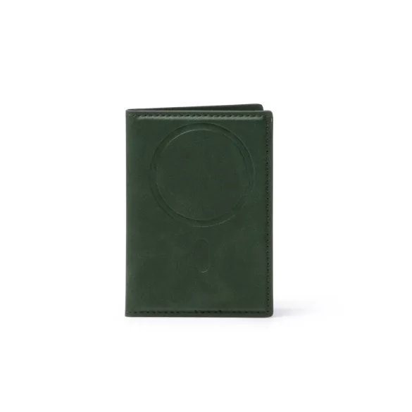 TT1906-Suport-magnetic-pentru-carduri-din-PU-Verde-inchis-KARTY