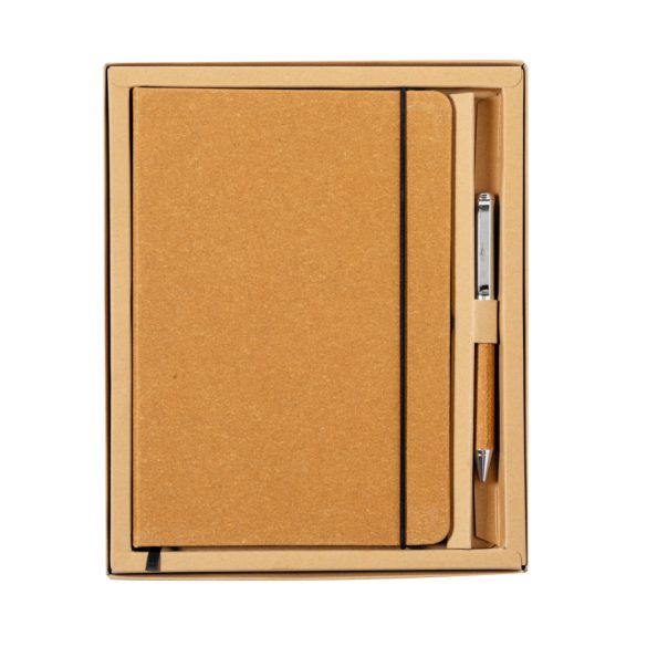 1944-018MK - Set notepad cu pix - Nauthax - BROWN
