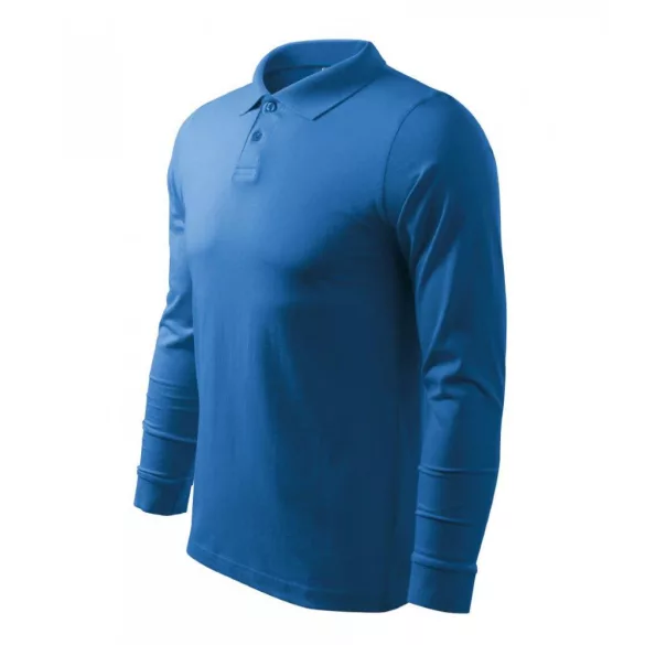 2111413-Tricou-polo-pentru-barbati-Single-J.-LS-Albastru-azuriu