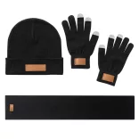22007-MK - Set manusi, caciula si fular - Hibbert - BLACK