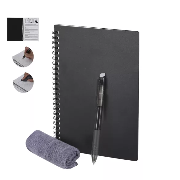22075-MK - Caiet de notite stergator - Gratox - BLACK